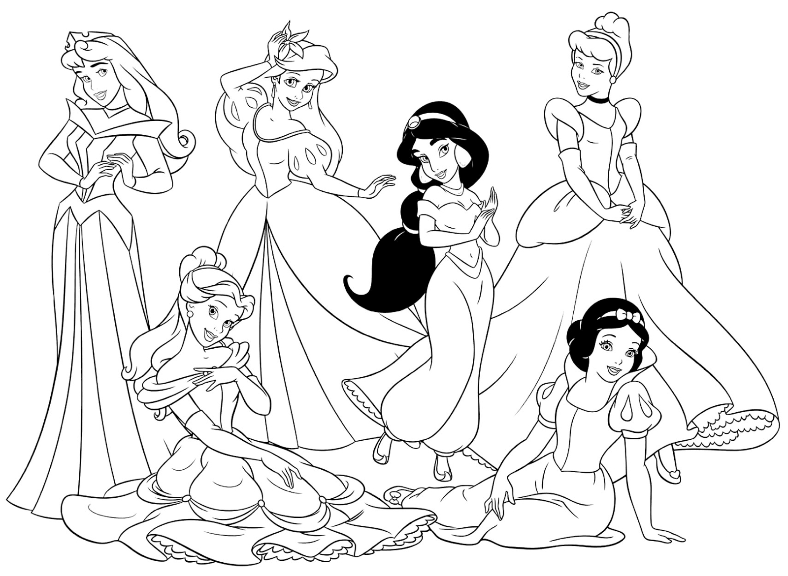 Dibujos De Princesas Disney Para Colorear E Imprimir Gratis