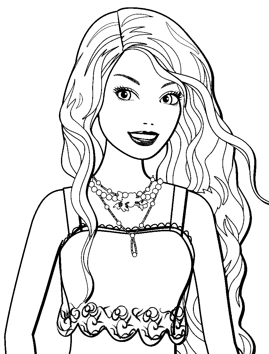 dibujos para colorear de Barbie 1