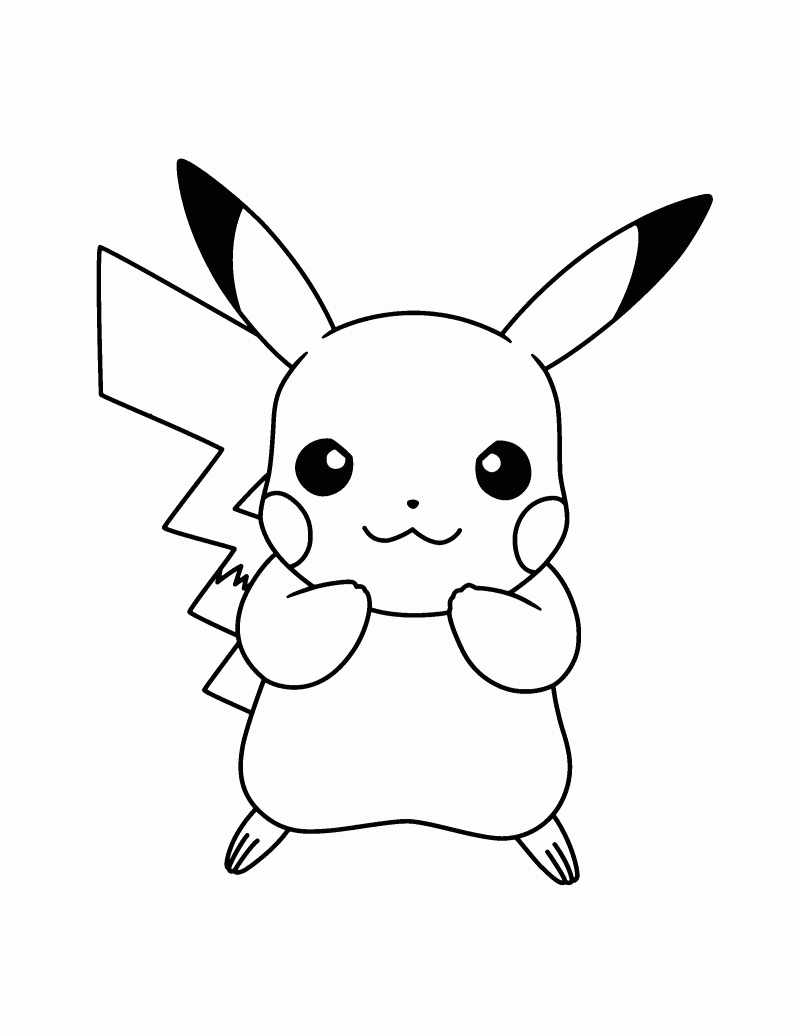 dibujos de pikachu para colorear e imprimir gratis