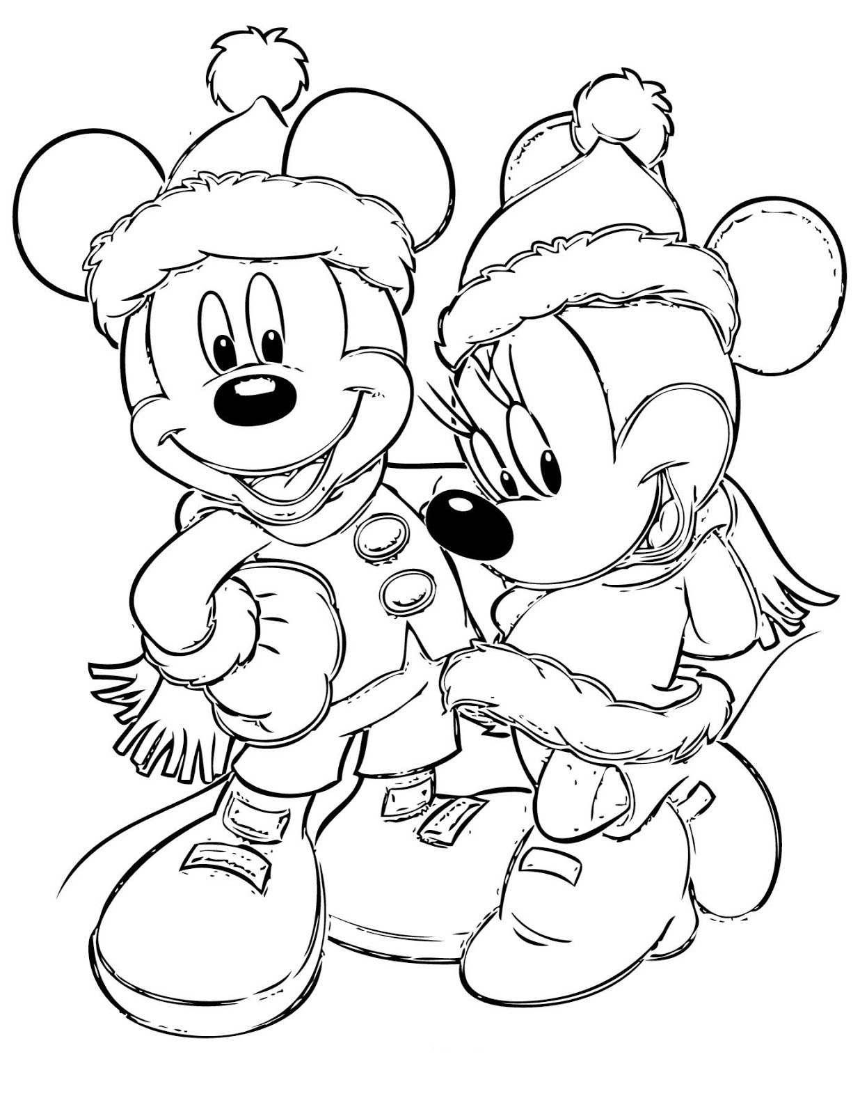 gardening mickey and minnie coloring pages - photo #15