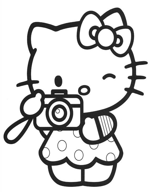 18 Dibujos o imágenes de Hello Kitty para colorear