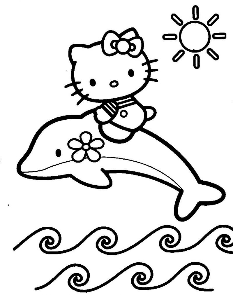 imagen-hello-kitty-con-delfin-colorear