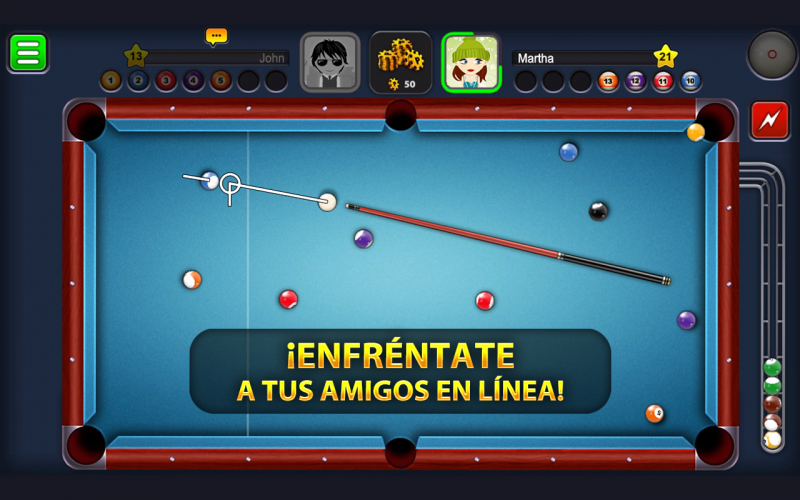 8 Ball Pool enfrentante a tus amigos en linea