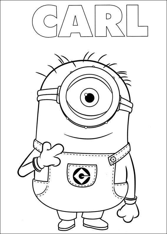 images of coloring pages minions phil - photo #16