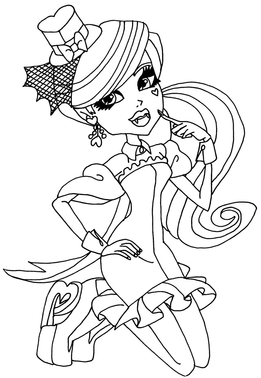 Descargar dibujos para colorear de Monster High, imprimir