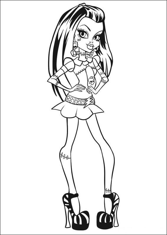 Descargar dibujos para colorear de Monster High, imprimir