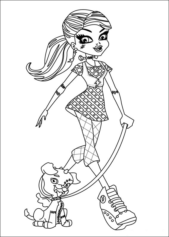 Descargar dibujos para colorear de Monster High, imprimir