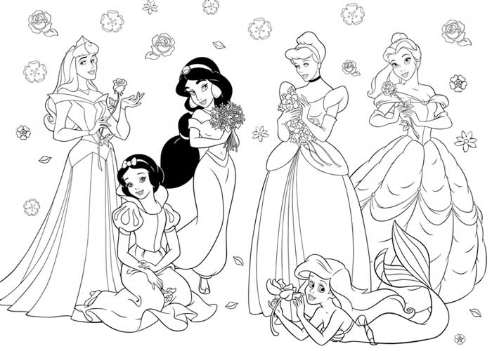 dibujos-para-imprimir-y-colorear-princesas-disney