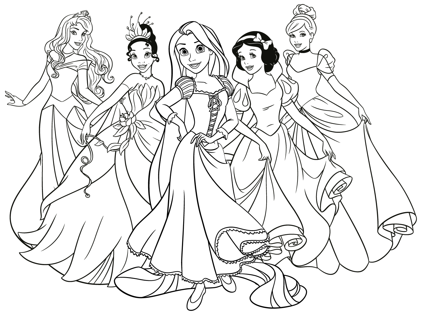 ▷ Dibujos de Princesas Disney para colorear e imprimir gratis