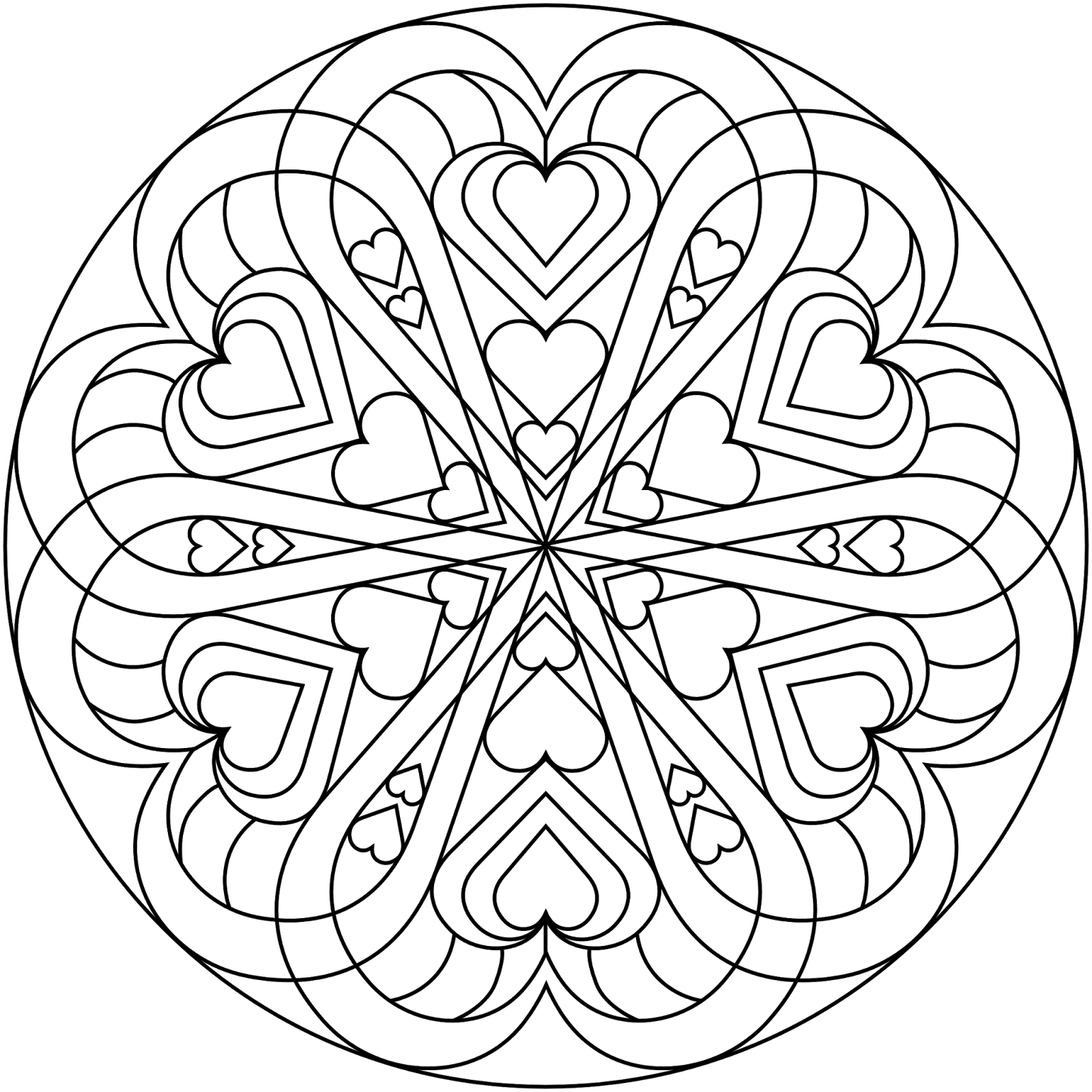 mandala black and white coloring pages - photo #19