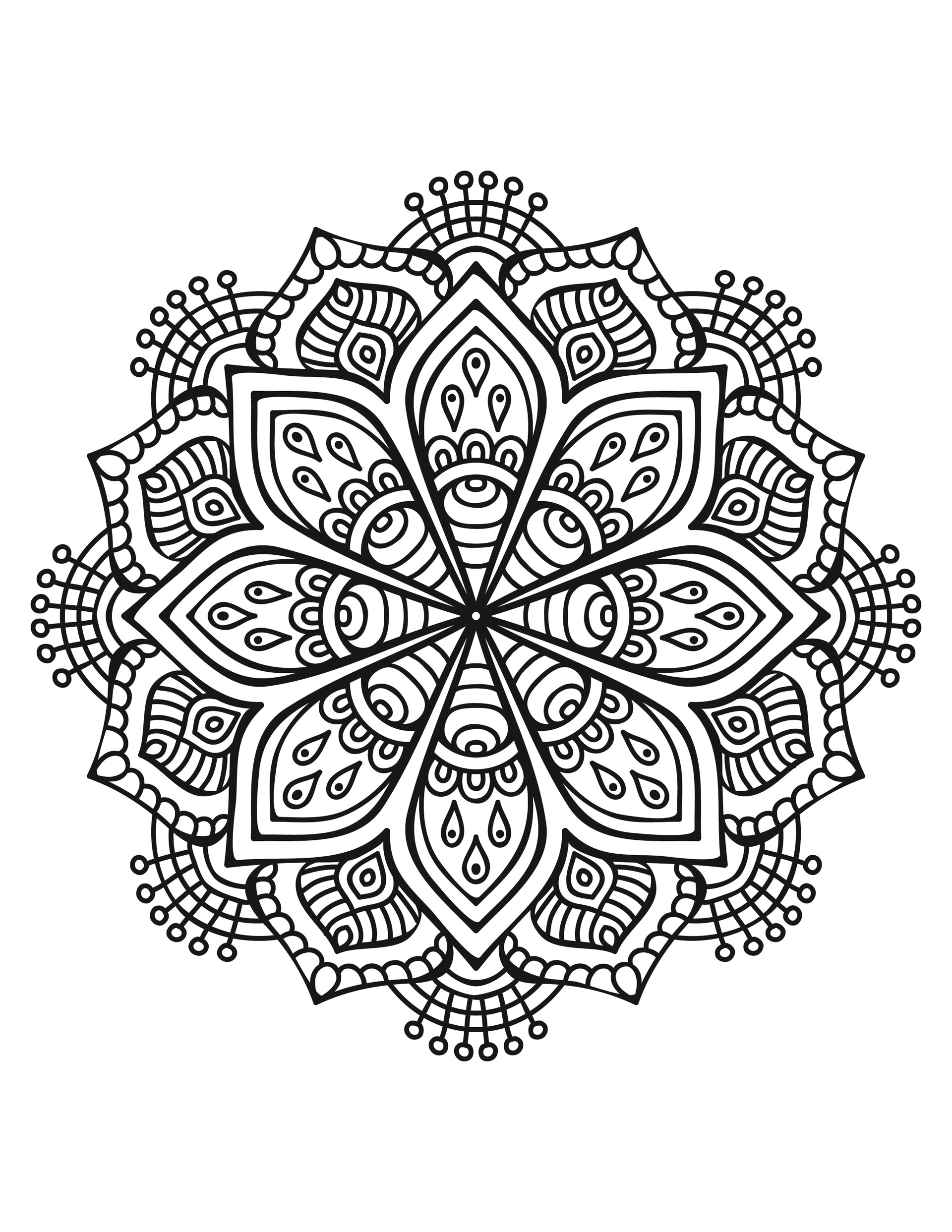 Mándalas para colorear, dibujos mandalas para imprimir