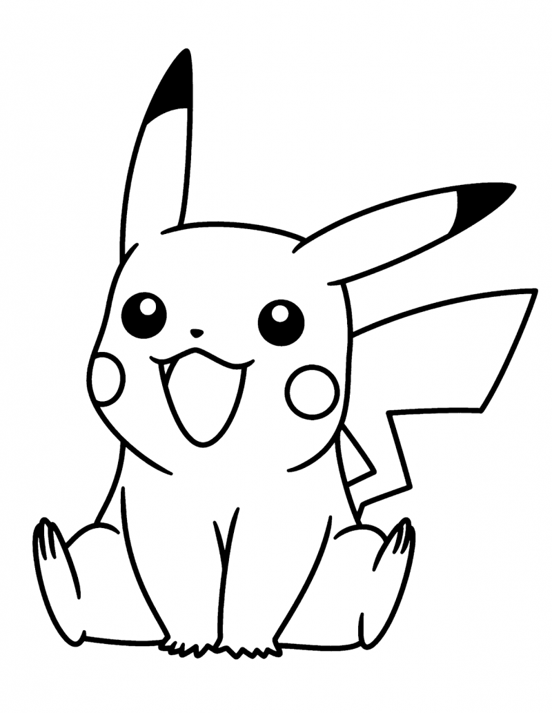 Dibujos de Pokemon para colorear Pikachu, printable coloring page