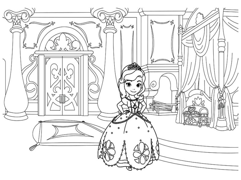 dibujos-princesita-sofia-para-colorear