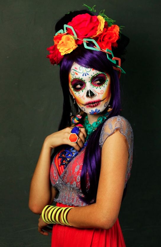 Ideas para maquillarse como la Catrina o Calavera Mexicana, Sugar Skull