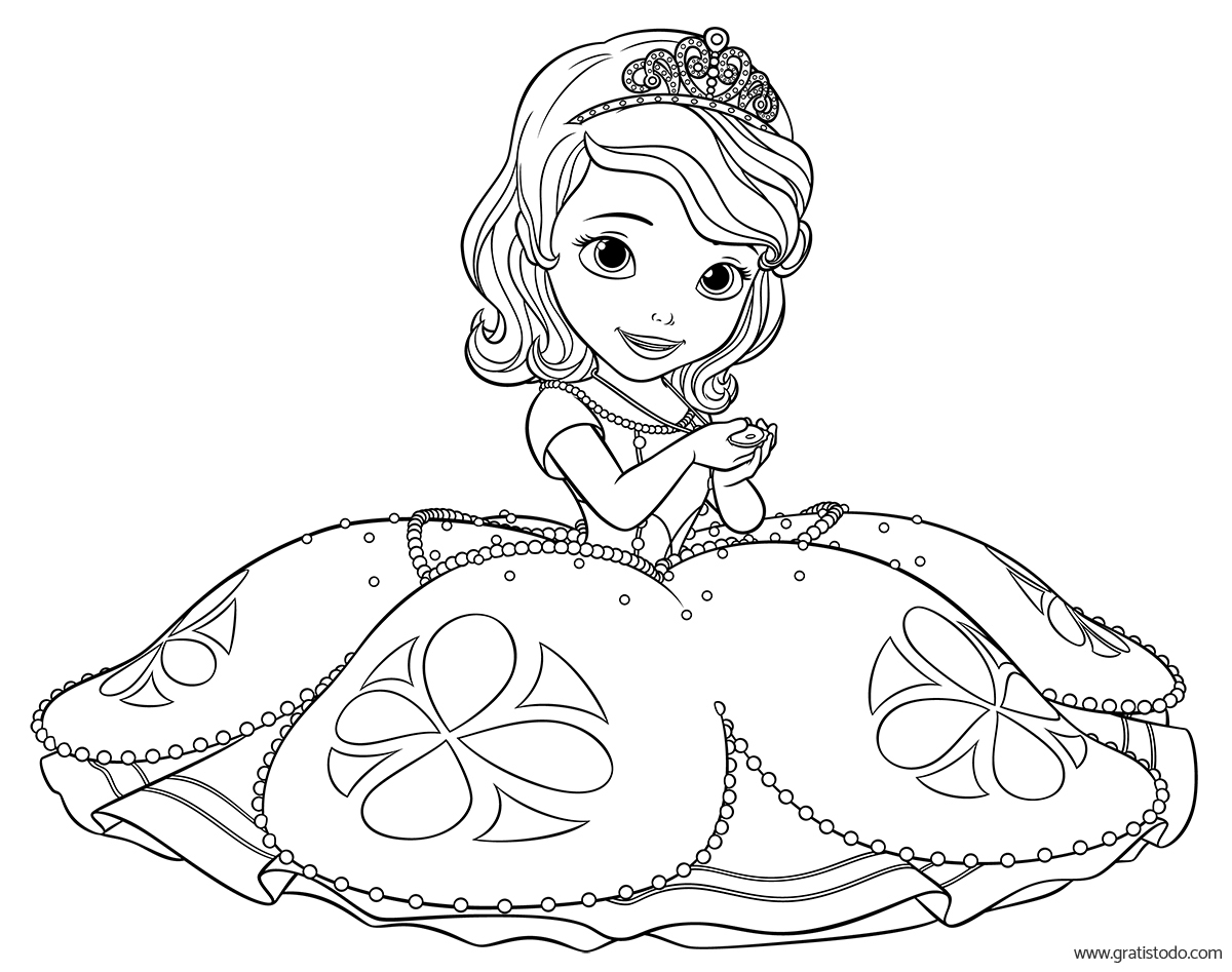 Dibujos de La Princesa Sofia para colorear, dibujos disney