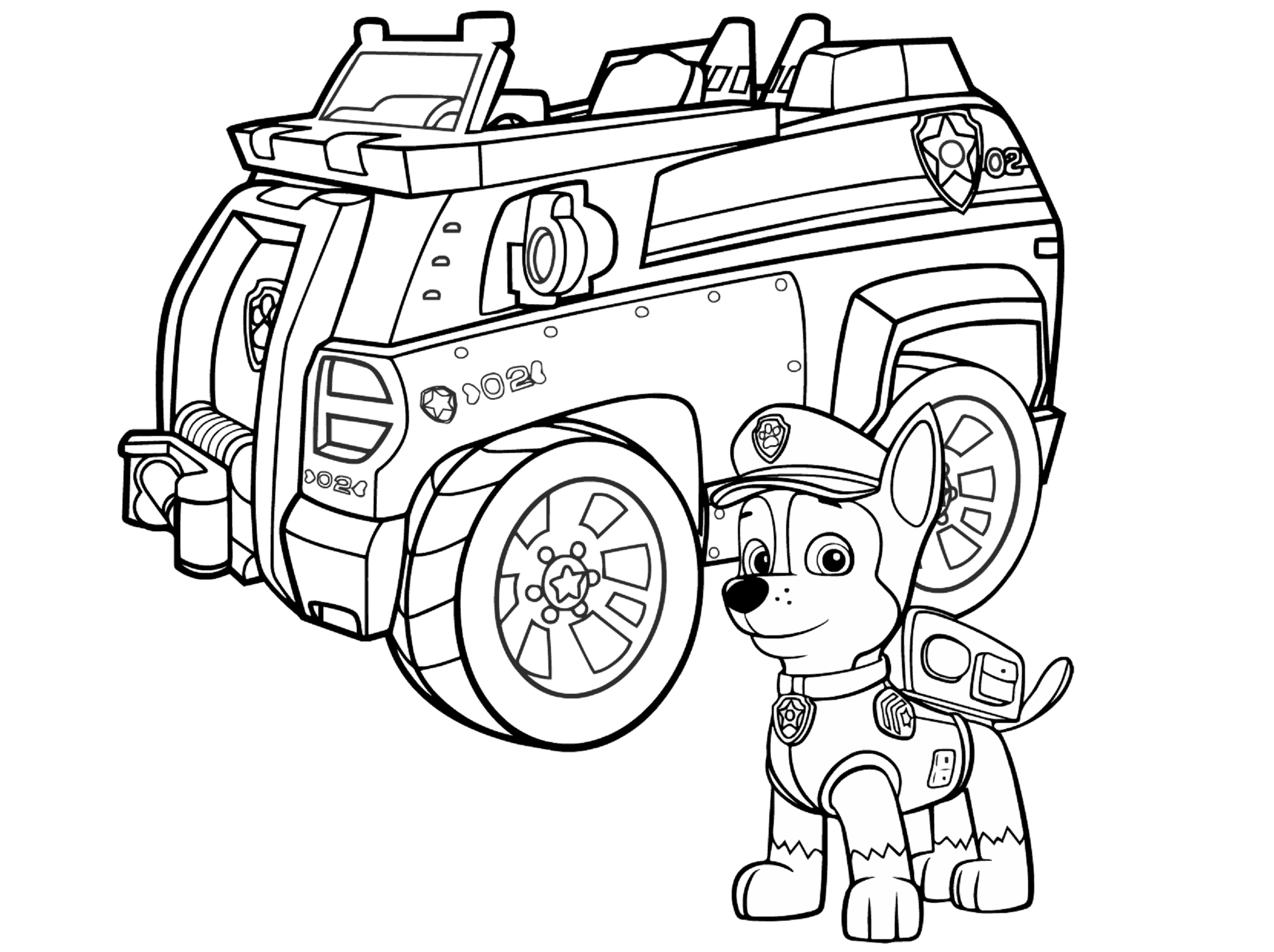 dibujos de la patrulla canina para colorear