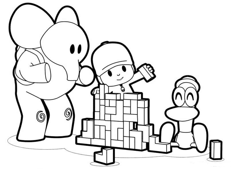 Dibujos de Pocoyo para colorear e imprimir, Pocoyó para pintar gratis