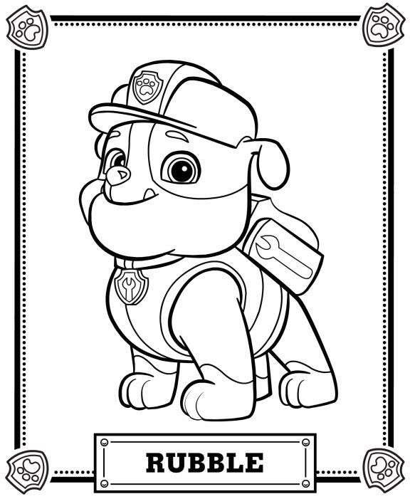 Dibujos de La Patrulla Canina para colorear, Paw Patrol