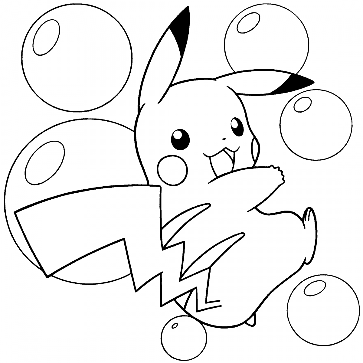 Dibujos de Pikachu para colorear e imprimir gratis