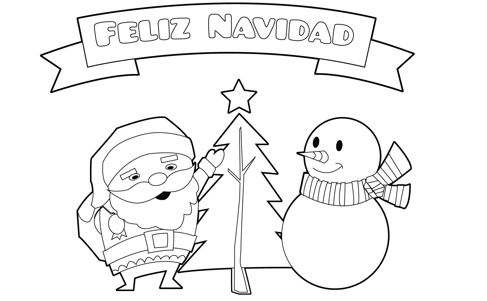 Dibujos De Feliz Navidad Para Colorear E Imprimir Imágenes Feliz Navidad