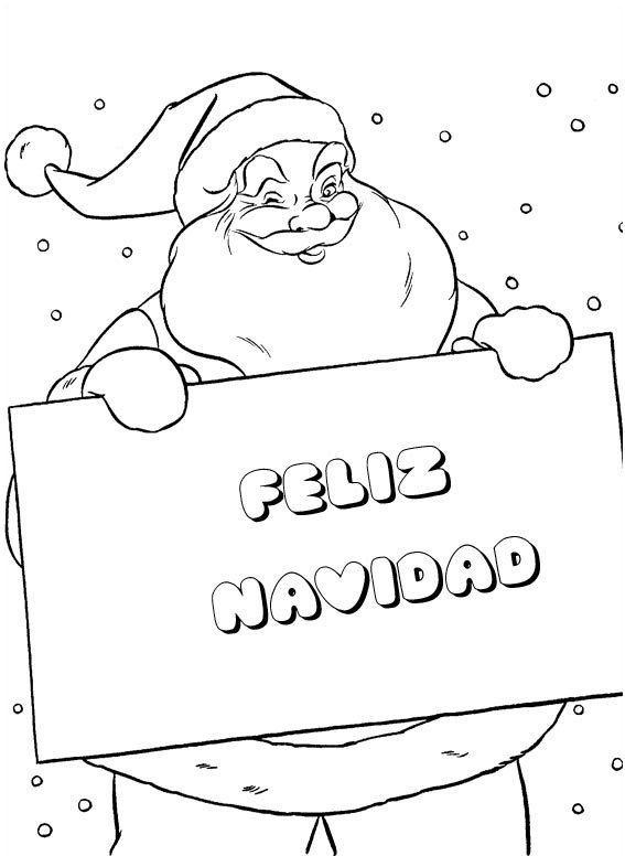 Dibujos de Feliz Navidad para colorear e imprimir 