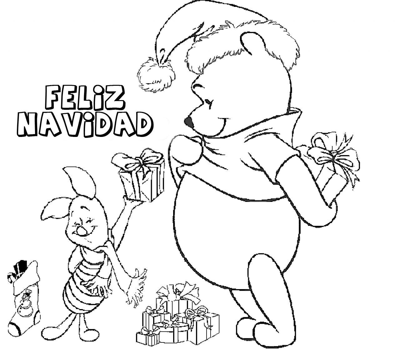 Dibujos de Feliz Navidad para colorear e imprimir, Imágenes Feliz Navidad