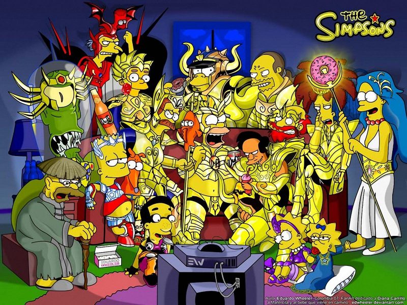 los-simpson-caballeros-del-zodiaco-halloween