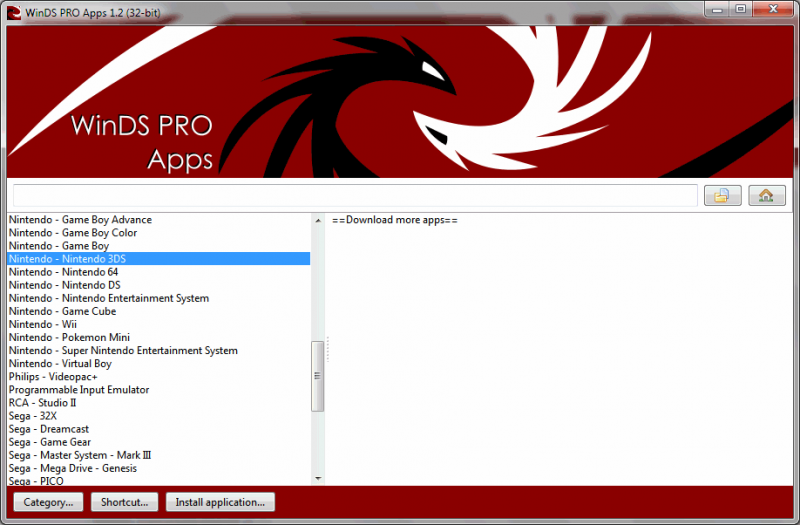 WinDS PRO Apps, emulador de videoconsolas gratis para PC