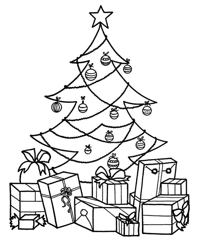 Dibujos de Árboles de Navidad para colorear e imprimir