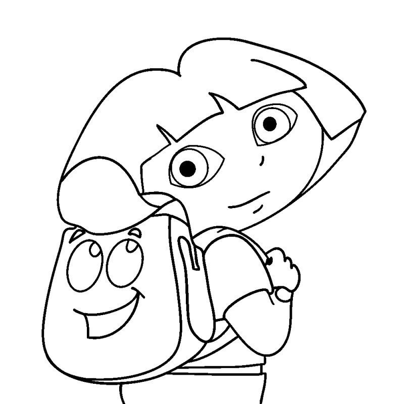 dibujos-dora-la-exploradora-con-mochila