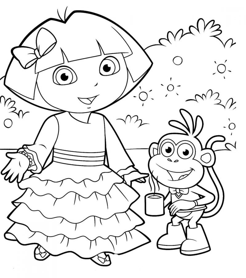 Dibujos de Dora la Exploradora para colorear e imprimir