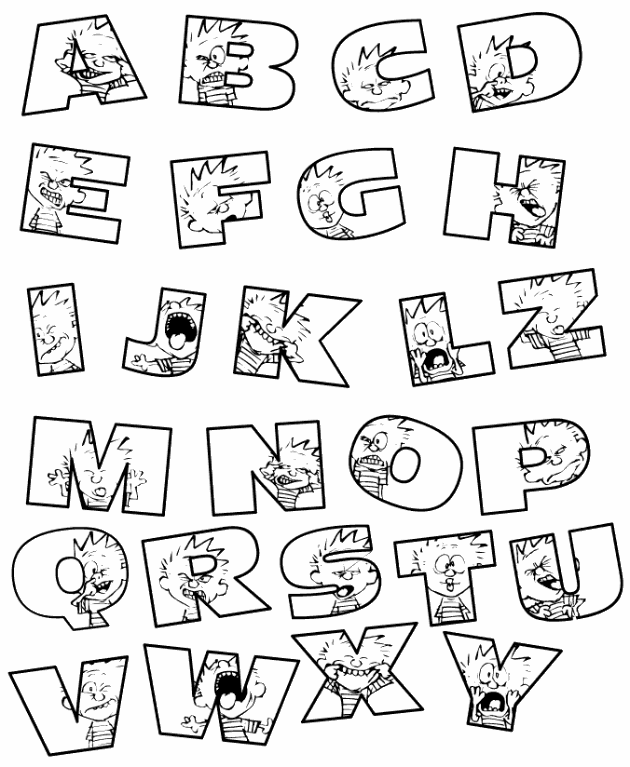 Dibujos De Letras Del Abecedario Para Colorear E Imprimir Gratis