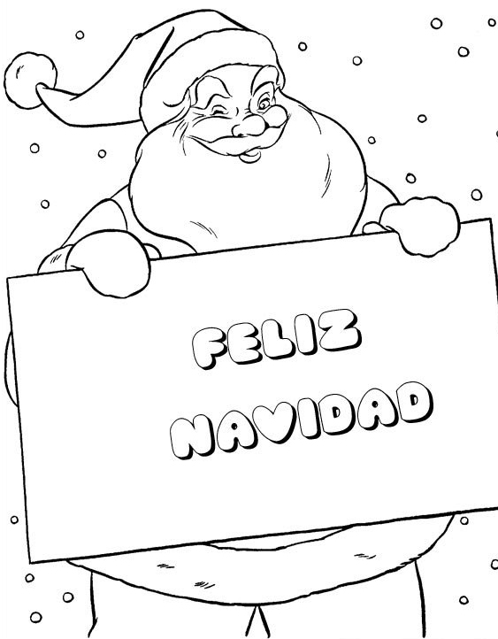 Dibujos de Papá Noel para colorear, dibujos de Santa Claus