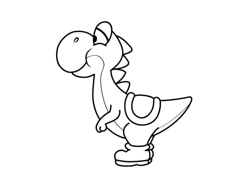 Dibujos de Yoshi para colorear, pintar e imprimir gratis