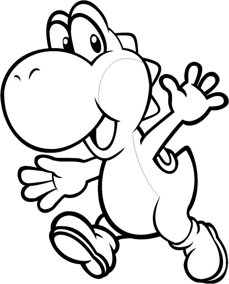 Dibujos de Yoshi para colorear, pintar e imprimir gratis