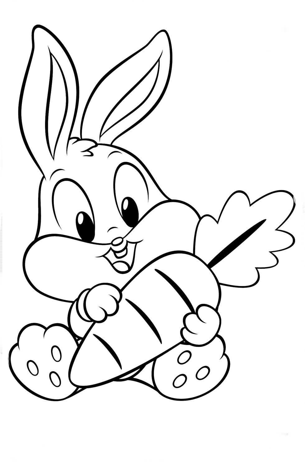 Dibujos para colorear de Bugs Bunny Bebe.