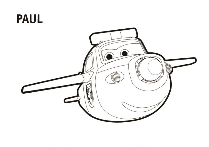 Dibujo de Paul para pintar Super Wings