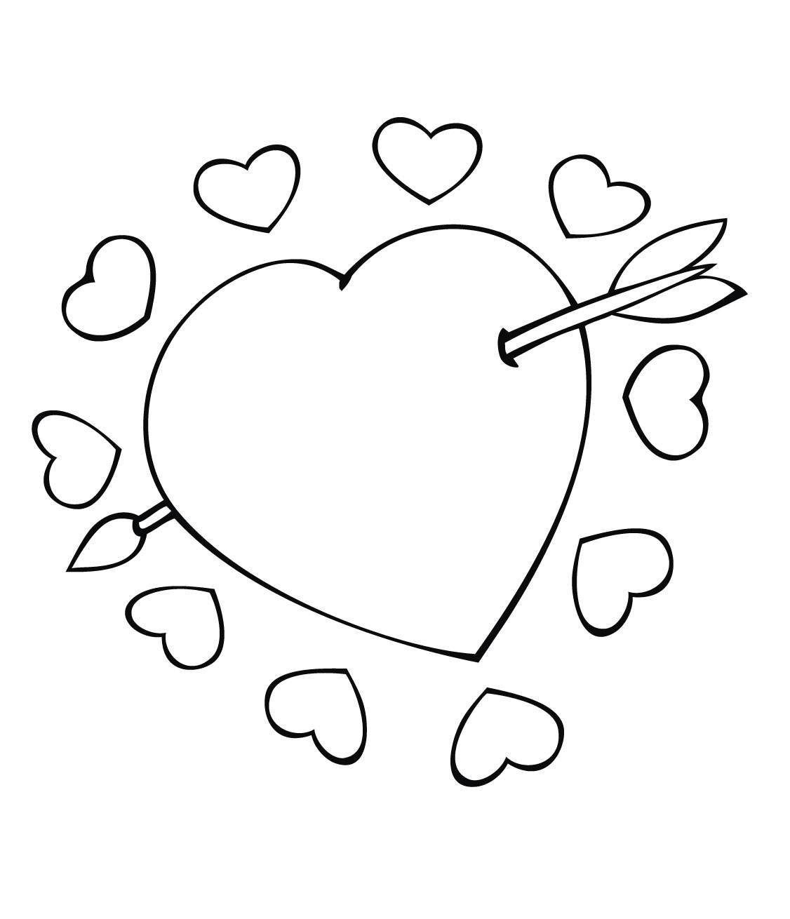 18 Dibujos de corazones de amor para colorear, pintar e imprimir