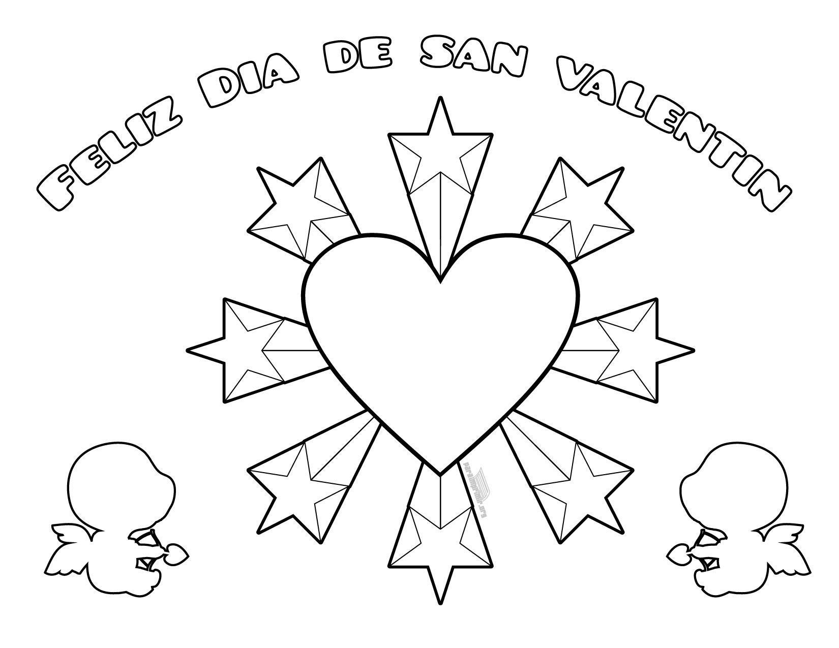 Dibujos de San Valentin para colorear e imprimir