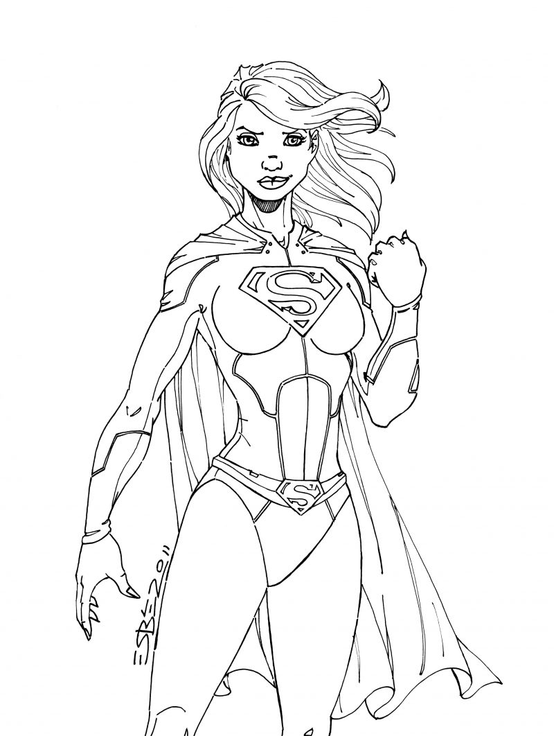 Dibujos de Supergirl HD para colorear