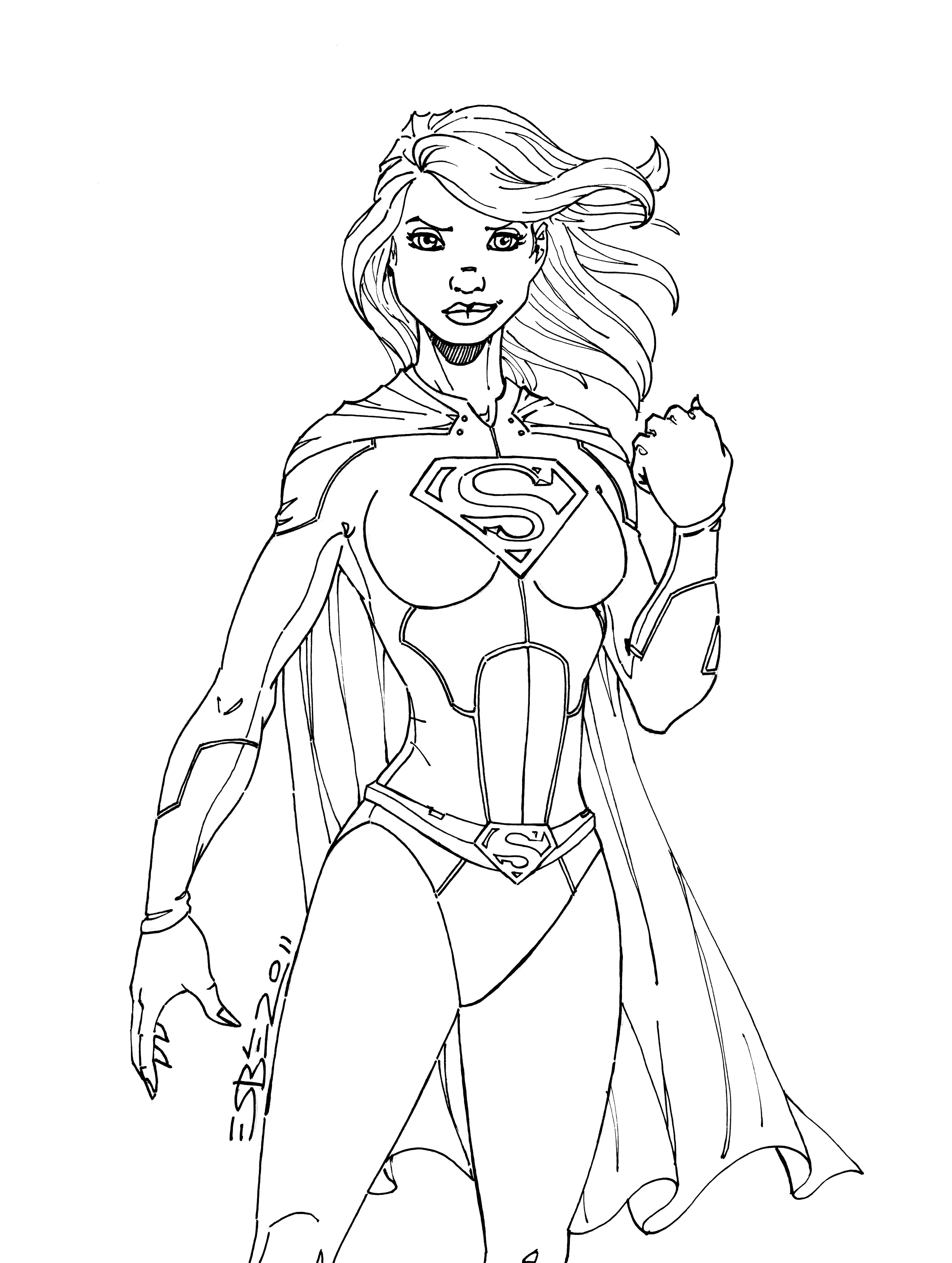 dibujos-de-supergirl-para-colorear-pintar-e-imprimir-gratis