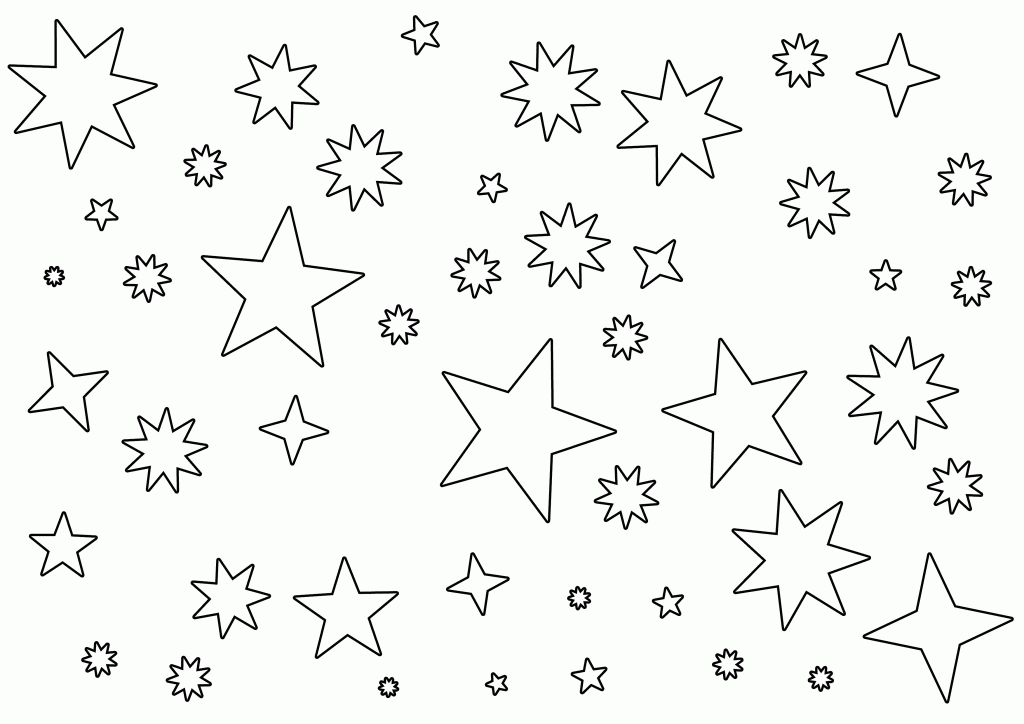 dibujos de estrellas para colorear e imprimir