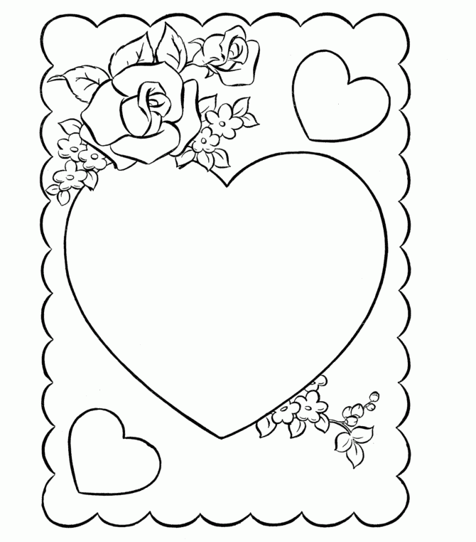 18 Dibujos de corazones de amor para colorear, pintar e 