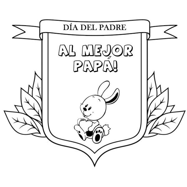 Dibujos Día del Padre para colorear e imprimir