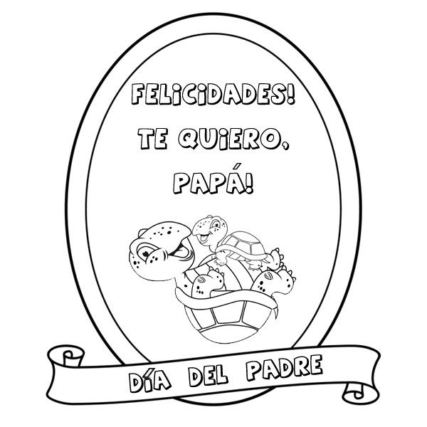 Dibujos Día del Padre para colorear e imprimir