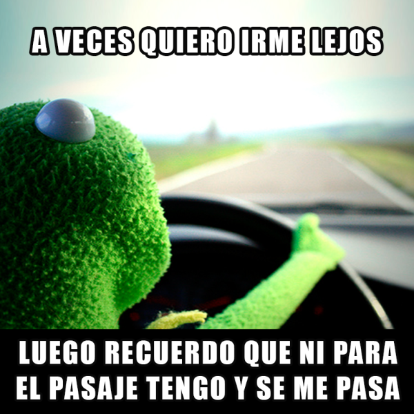 Memes de la Rana René con frases "a veces" en imágenes 