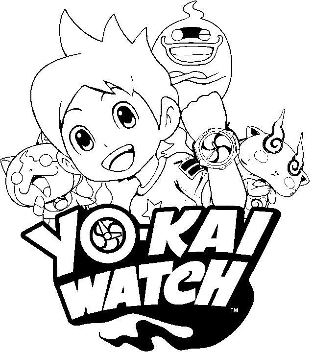 dibujos de yo kai watch para colorear