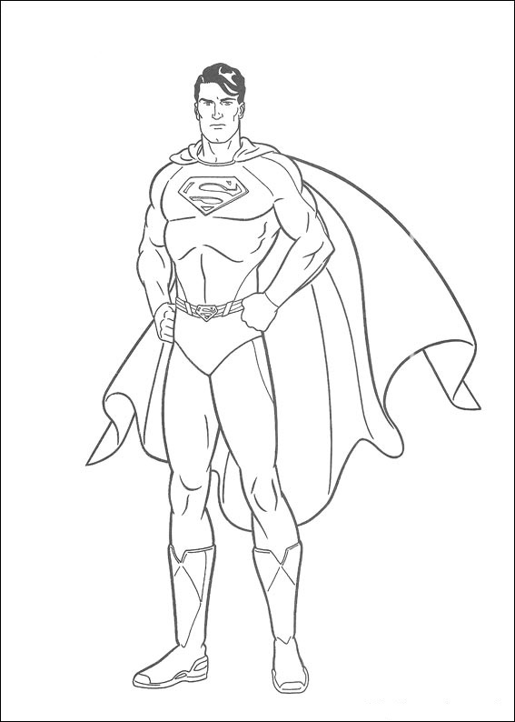 Dibujos de Superman para Colorear, Pintar e Imprimir Gratis