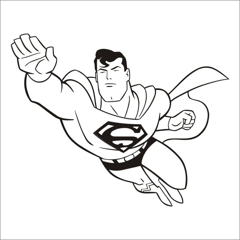 Dibujos faciles de Superman para colorear