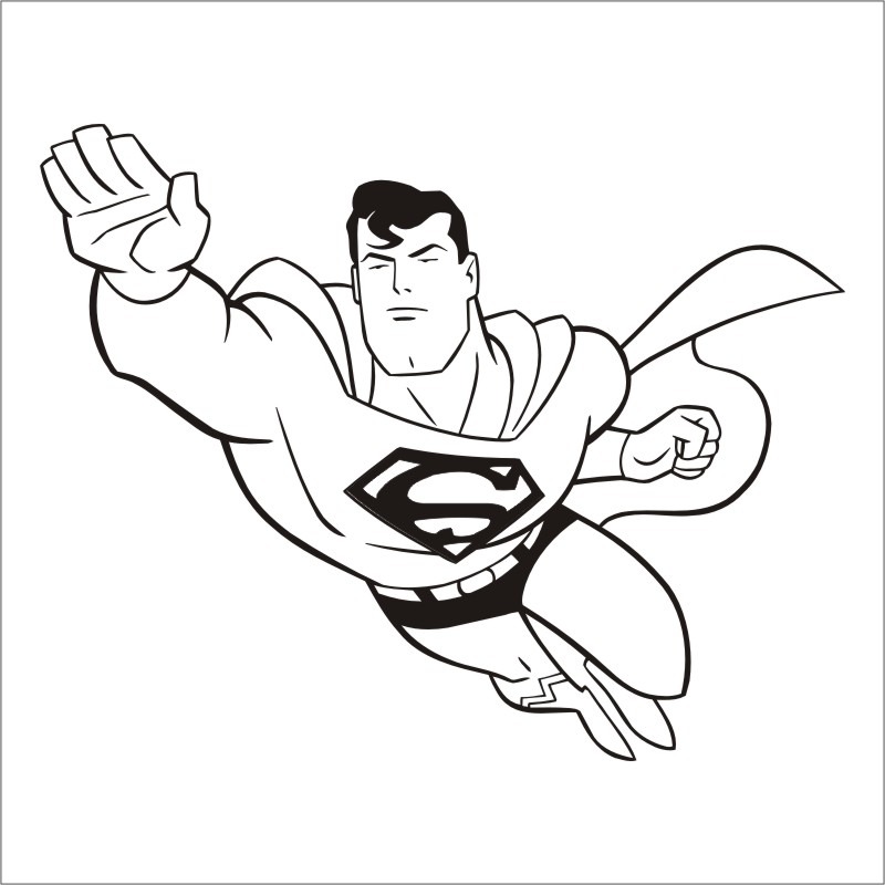 Dibujos de Superman para Colorear, Pintar e Imprimir Gratis